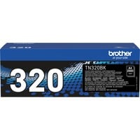 Brother TN-320BK cartucho de tóner 1 pieza(s) Original Negro negro, 2500 páginas, Negro, 1 pieza(s), Minorista