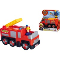Simba Sam el Bombero Jupiter con figura de Sam, Vehículo de juguete rojo/Amarillo