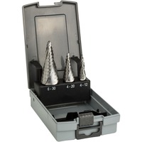 Bosch 2 608 587 426 broca Broca de paso 3 pieza(s), Conjuntos de brocas Taladro, Broca de paso, Aluminio, Metal no ferroso, Pipa, Plástico, Perfil, Material del sándwich, Acero de alta velocidad (HSS), 3 pieza(s)