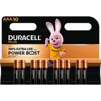Duracell Plus Batería de un solo uso AAA Alcalino Batería de un solo uso, AAA, Alcalino, 10 pieza(s), 164 mm, 11 mm