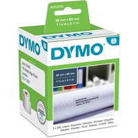Dymo LW - Etiquetas grandes para direcciones - 36 x 89 mm - S0722400 Blanco, Etiqueta para impresora autoadhesiva, Papel, Permanente, Rectángulo, LabelWriter