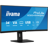 iiyama ProLite XCB3494WQSU-B1 pantalla para PC 86,4 cm (34") 3440 x 1440 Pixeles UltraWide Quad HD LED Negro, Monitor LED negro (mate), 86,4 cm (34"), 3440 x 1440 Pixeles, UltraWide Quad HD, LED, 0,4 ms, Negro