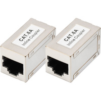 Digitus Acoplador modular CAT 6A, apantallado, 2 piezas, Módulo Keystone 