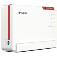 FRITZ! 5690 Pro Routers inalámbricos, Enrutador de fibra óptica Box 5690 Pro, Wi-Fi 7 (802.11be), Tribanda (2,4 GHz/5 GHz/5 GHz), Ethernet, Blanco, Router de sobremesa