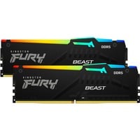Kingston FURY FURY Beast 16 GB 6000 MT/s DDR5 CL36 DIMM (Kit de 2) RGB EXPO, Memoria RAM negro, 16 GB, 2 x 8 GB, DDR5, 288-pin DIMM