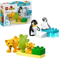 LEGO DUPLO Familias de la Fauna Salvaje: Pingüinos y Leones, Juegos de construcción Juego de construcción, 2 año(s), Plástico, 10 pieza(s), 179 g