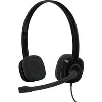 Logitech 981-000589 auricular y casco Auriculares Alámbrico Diadema Oficina/Centro de llamadas Negro, Auriculares con micrófono negro, Alámbrico, Oficina/Centro de llamadas, 20 - 20000 Hz, 80 g, Auriculares, Negro