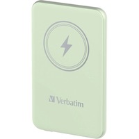 Verbatim Charge 'n' Go Polímero de litio 5000 mAh Cargador inalámbrico Verde, Banco de potencia verde claro, 5000 mAh, Polímero de litio, Quick Charge 3.0, Cargador inalámbrico, Verde