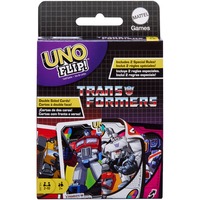 Mattel UNO Flip! Juego de cartas Transformers para niños y noches familiares, Juegos de cartas 