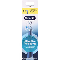 Procter & Gamble Oral-B iO Ultimative Reinigung 6er, Cabezal de cepillo negro, 6 pieza(s), Negro, 3 mes(es), Oral-B, iO, Envase para colgar