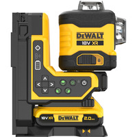 DEWALT Láser multilínea a batería 3x360° DCLE34035D1, 18 Voltios, con control remoto, Láser de líneas cruzadas negro/Amarillo