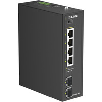 D-Link DIS-100G-06P switch No administrado L2 Gigabit Ethernet (10/100/1000) Energía sobre Ethernet (PoE) DIN rail Negro, Interruptor/Conmutador No administrado, L2, Gigabit Ethernet (10/100/1000), Energía sobre Ethernet (PoE), DIN rail