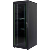 Digitus Armario de red de la serie Unique - 800 x 1000 mm (an. x pr.), Armario IT negro, Rack o bastidor independiente, 42U, 800 kg, Bloqueo del teclado, Negro