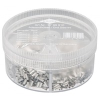 KNIPEX Caja de surtido con terminales de cable no aislados, Manguito para cables transparente