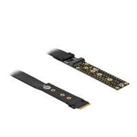 DeLOCK Tarjeta elevadora M.2 Key M extensión NVMe con cable de 20 cm, Cable alargador 