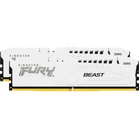 Kingston FURY FURY Beast 64GB 6400MT/s DDR5 CL32 DIMM (Kit of 2) White EXPO, Memoria RAM blanco, 64 GB, 2 x 32 GB, DDR5, 288-pin DIMM, Blanco
