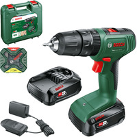 Bosch Atornillador percutor a batería EasyImpact 18V-40+ juego de accesorios, Taladro/destornillador verde/Negro