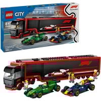 LEGO Camión de F1® con Coches de F1® RB20 y AMR24, Juegos de construcción Juego de construcción, 8 año(s), Plástico, 1086 pieza(s), 1,76 kg