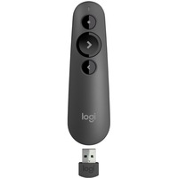 Logitech R500 Apuntadores inalámbricos, Presentador grafito, Bluetooth/RF, USB, 20 m, Grafito