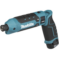 Makita Atornillador de impacto inalámbrico TD023DSE, 7,2 Voltios, Tornillo de percusión azul/Negro