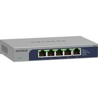 Netgear MS105-100EUS switch No administrado 2.5G Ethernet (100/1000/2500) Energía sobre Ethernet (PoE) 1U, Interruptor/Conmutador gris, No administrado, 2.5G Ethernet (100/1000/2500), Energía sobre Ethernet (PoE), Montaje en rack, 1U