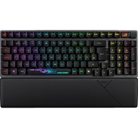 ASUS ROG Strix Scope II 96 RX Wireless teclado Juego USB + RF Wireless + Bluetooth Negro, Teclado para gaming negro, 96%, Inalámbrico y alámbrico, USB + RF Wireless + Bluetooth, Switch de tecla óptico, LED RGB, Negro