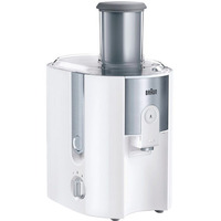 Braun J 500 WH Exprimidor 900 W Acero inoxidable, Blanco, Licuadora blanco/Acero fino, Exprimidor, Acero inoxidable, Blanco, 2 L, 1,25 L, 7,5 cm, 900 W