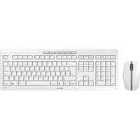 CHERRY Stream Desktop Recharge teclado Ratón incluido Universal RF inalámbrico QWERTY Inglés del Reino Unido Gris, Juego de escritorio blanco/Gris, Completo (100%), Inalámbrico, RF inalámbrico, QWERTY, Gris, Ratón incluido