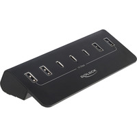 DeLOCK Hub USB 10 Gbps con 3 puertos USB Tipo-C y 4 puertos USB Tipo-A negro