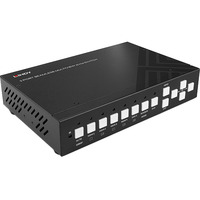 Lindy Conmutador KVM de 5 puertos Multiview sin interrupciones, Switch KVM negro
