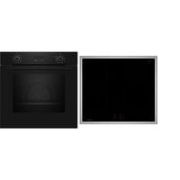 Neff BX46PIB0 sets de electrodoméstico de cocina Con placa de inducción Horno eléctrico, Juego para horno negro/Acero fino, Con placa de inducción, 4 zona(s), Vidrio y cerámica, Negro, Tocar, 58,3 cm