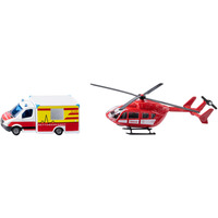 SIKU SUPER Mercedes-Benz ambulancia y helicóptero, Automóvil de construcción 