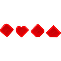 fischer Juego de alisadores de juntas, 4 piezas, sellador rojo