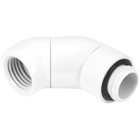 Alphacool Adaptador angular Eiszapfen doble 45° giratorio G1/4 macho a G1/4 hembra, Conexión blanco