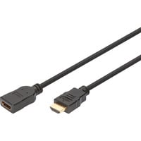 Digitus Cable de extensión HDMI High Speed con Ethernet, Cable alargador negro