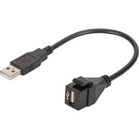 Digitus Módulo Keystone USB 2.0 USB-A macho > USB-A hembra negro