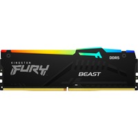 Kingston FURY FURY Beast 32GB 6000MT/s DDR5 CL30 DIMM RGB EXPO, Memoria RAM negro, 32 GB, 1 x 32 GB, DDR5, 288-pin DIMM, Negro