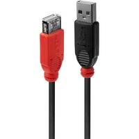 Lindy 42817 cable USB USB 2.0 5 m USB A Negro, Cable alargador negro, 5 m, USB A, USB A, USB 2.0, 0,48 Gbit/s, Negro