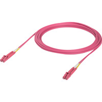 Ubiquiti OM4 Duplex LC-LC UPC cable de parche de fibra óptica rosa