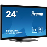 iiyama ProLite T2438MSC-B1 pantalla para PC 60,5 cm (23.8") 1920 x 1080 Pixeles Full HD LED Pantalla táctil Negro, Monitor LED negro (mate), 60,5 cm (23.8"), 1920 x 1080 Pixeles, Full HD, LED, 5 ms, Negro