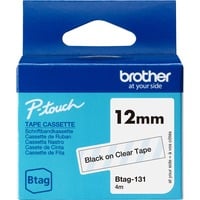Brother BTAG-131 cinta para impresora de etiquetas Negro sobre transparente, Cinta de escritura Negro sobre transparente, Filipinas, 5 año(s), Brother, P-touch PT-N10, PT-N20, PT-N25BT, 1,2 cm