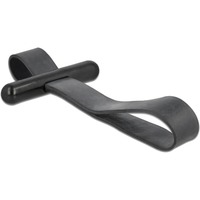DeLOCK Kabelbinder mit Gummischlaufe schwarz presilla Caucho Negro, Atacables negro, Caucho, Negro