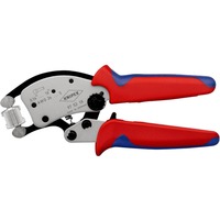 KNIPEX Alicates de engaste autoajustables Twistor 16, Crimpadora rojo/Azul