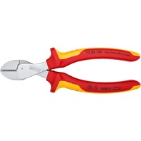 KNIPEX X-Cut Alicates de corte diagonal amarillo, Alicates de corte diagonal, Acero cromo vanadio, De plástico, Rojo/naranja, 16 cm, 175 g