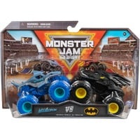 Spin Master MONSTER JAM - Coches Monster Truck Escala 1:64 - Pack de 2 Camiones Metálicos Auténticos: Batman Vs. Megalodon - 6065293 - Coches para Niños - Juguetes Niños 3 años +, Vehículo de juguete Monster Jam - Coches Monster Truck Escala 1:64 - Pack de 2 Camiones Metálicos Auténticos: Batman Vs. Megalodon - 6065293 - Coches para Niños - Juguetes Niños 3 años +, Monster truck, 3 año(s), Negro, Azul, Amarillo
