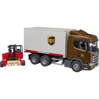 bruder Scania Super 560R camión logístico con montacargas integrado, Automóvil de construcción 