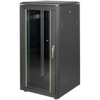 Digitus Armario de red de la serie Unique - 600 x 600 mm (an. x pr.), Armario IT negro, Rack o bastidor independiente, 800 kg, Negro