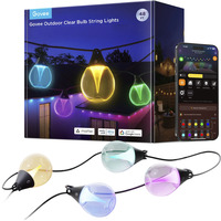 Govee Guirnaldas luminosas para exteriores con lámparas transparentes, Luces de cuerda 