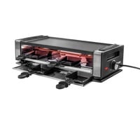 Unold 48730 parrilla de interior 8 personas(s) 1200 W Negro, Acero inoxidable, Raclette negro/Acero fino, 8 personas(s), Plástico, Acero inoxidable, 1 zona(s), Negro, Acero inoxidable, Rectangular, Temperatura