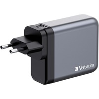 Verbatim GNC-140 Universal Negro, Gris Corriente alterna Carga rápida Interior, Cargador gris, Interior, Corriente alterna, 20 V, Negro, Gris